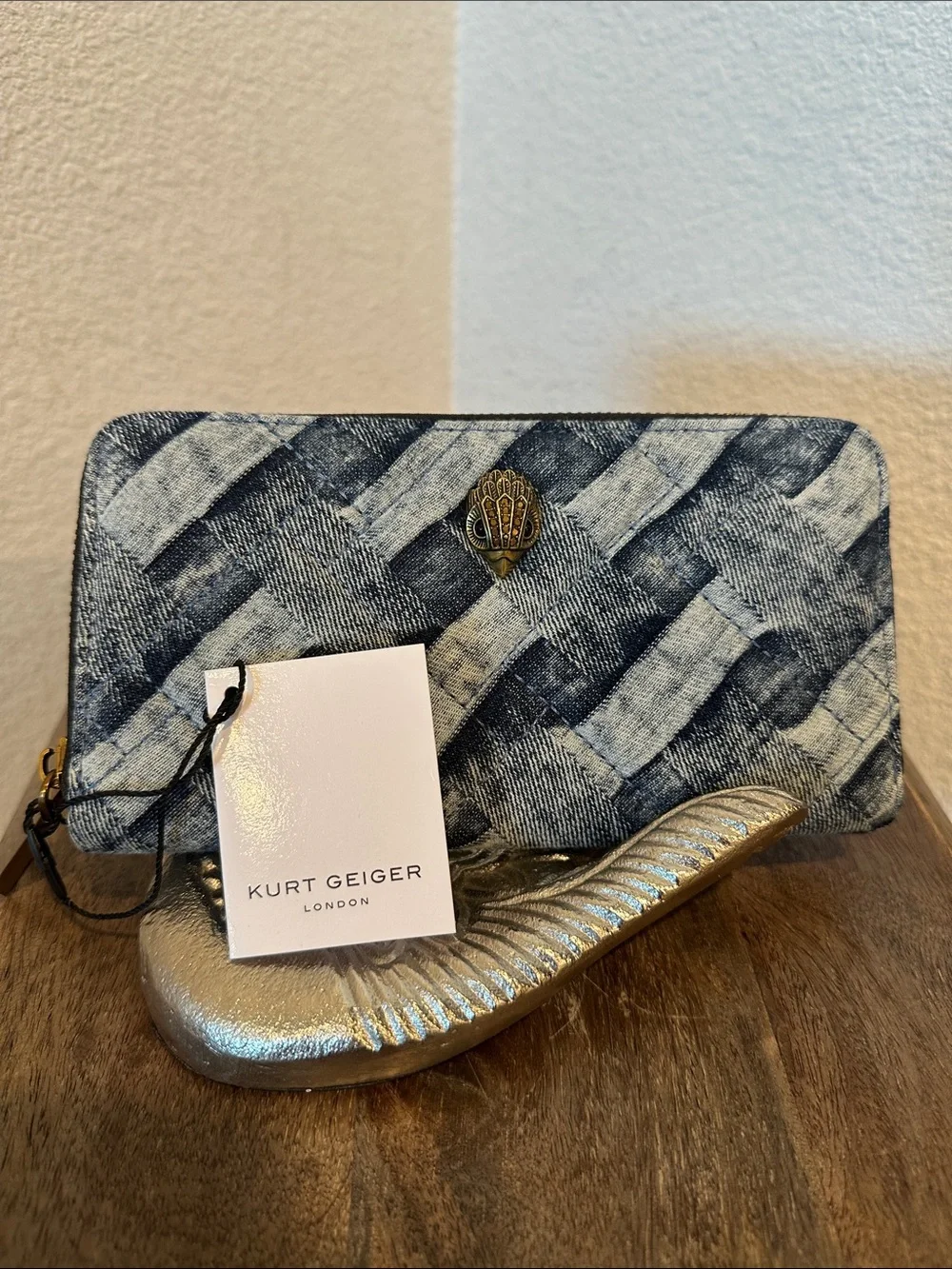 Kurt Geiger London Kensington Denim Wallet New!!!!